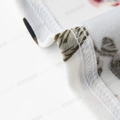 Nice-forever Vintage Elegante Blumen Druck Plissee Rundhals vestidos A-Line Pinup Business Party Frauen Flare Swing Kleid A102