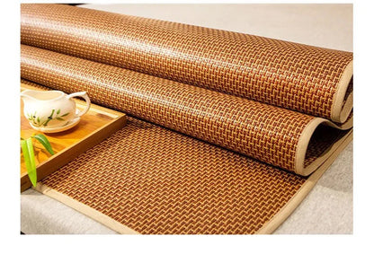 WOSTAR Summer bamboo rattan cooling mattress cool ice sleeping mat single double bed family cold sheet protection pad king size.