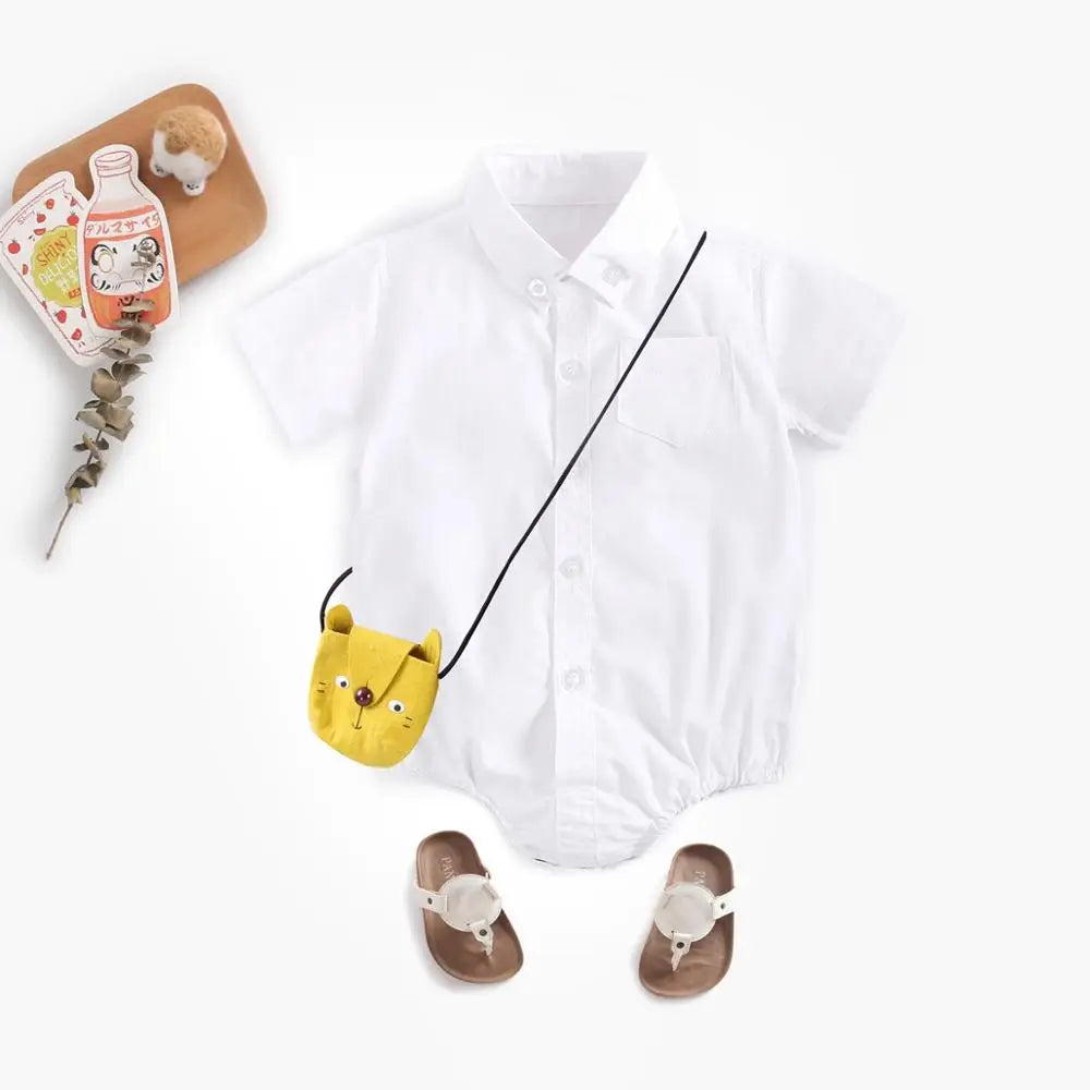 Sanlutoz Sommer Baby Jungen Bodys Baumwolle Kleinkind Kleidung Einfarbig Casual Kurzarm Kleinkinder Kleidung Casual.