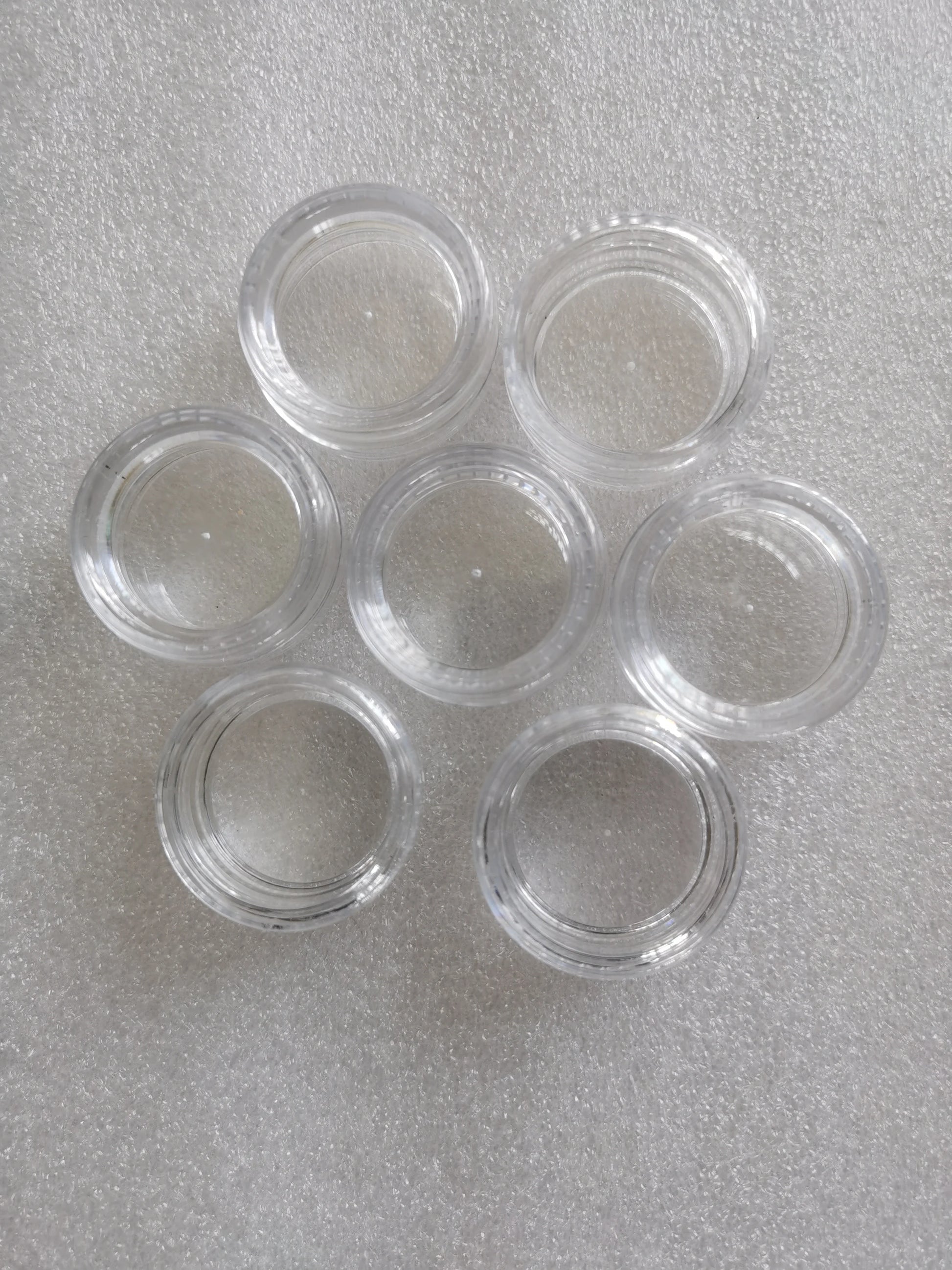 100PCS 3G Transparent Cream Jar, 3CC Mini Empty Clear Sample Container,Empty Cosmetic Containers Recipientes de Plastico.