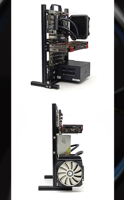 DIY Computer Open Frame,Vertical ATX/ ITX / MATX Gamer Cabinet Aluminum,Modding Desktop Gaming PC Case Water Air Cooler.