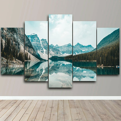 Landscape Canvas Posters Home Decor 5 Pieces Natural Lake Paintings Wall Art Scenery Pictures Modular Living Room Decor Unframed.