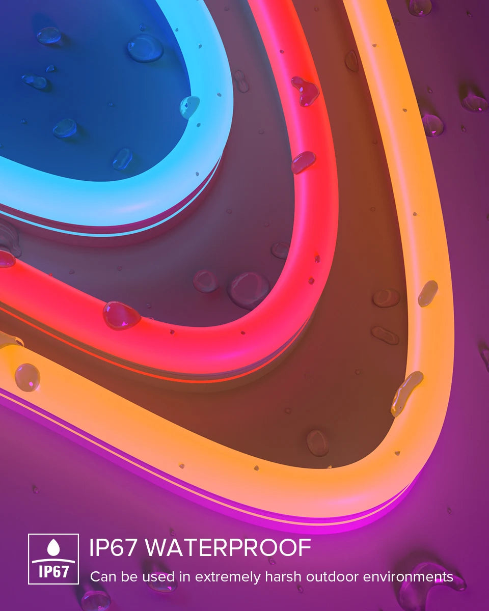 WS2812B WS2811 Neon Sign Tube SK6812 RGBW LED Strip Light Silica Gel 1m 2m 3m 4m 5m Flexible Neon Soft Lights Tube for Outdoors.