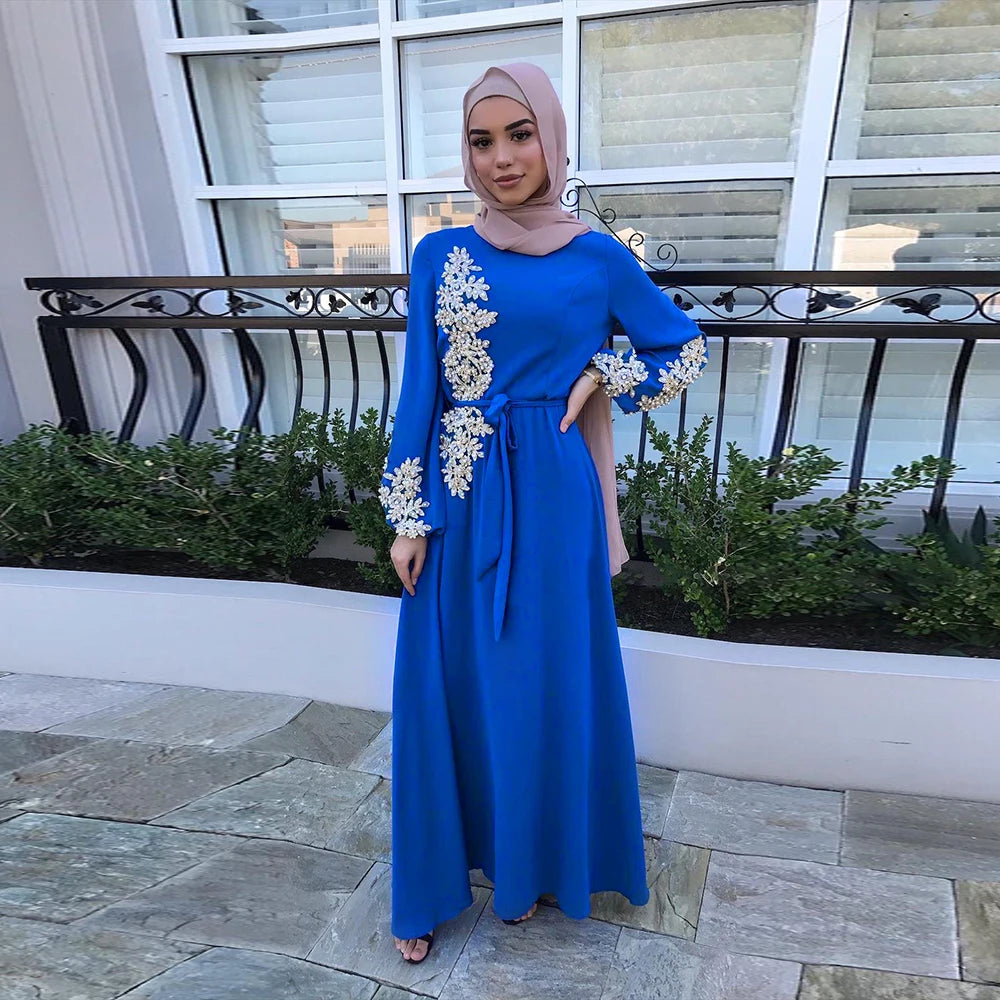 Ramadan Kaftan Dubai Abaya Turkey Muslim Women Hijab Dress Islam Caftan Marocain Dresses Vestidos Eid Mubarak Robe Femme Abayas.