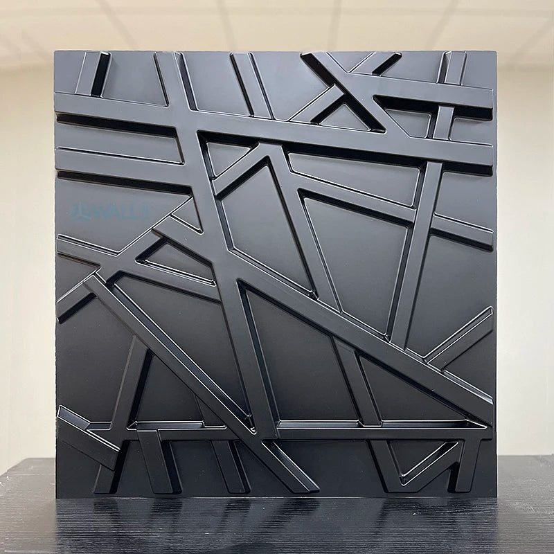 12pcs 50cm 3D wall panel Geometric lines 3D wall sticker wallpaper mural diamond design decor tile 3D mold 90's aesthetic room