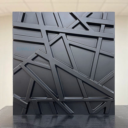 12pcs 50cm 3D wall panel Geometric lines 3D wall sticker wallpaper mural diamond design decor tile 3D mold 90's aesthetic room