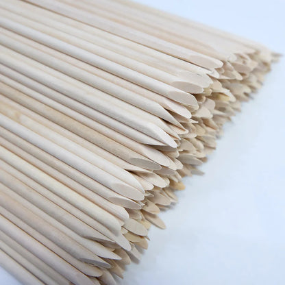 20/50/100pcs Nail Cuticle Pusher Wooden Design Drawing Painting Stick Remover Orange Wood Sticks for Nail Art Tools.