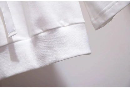 150Kg Plus Größe frauen Frühling Herbst Mit Kapuze Gedruckt Sweatshirt Büste 155cm 6XL 7XL 8XL 9XL 10XL Lange-ärmeln Top Schwarz Weiß