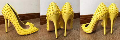 Tikicup Graphic Print Women White Pointy Toe High Heel Dress Shoes Sexy Ladies Slip On Designer Stiletto Pumps Big Size 43 44 45.