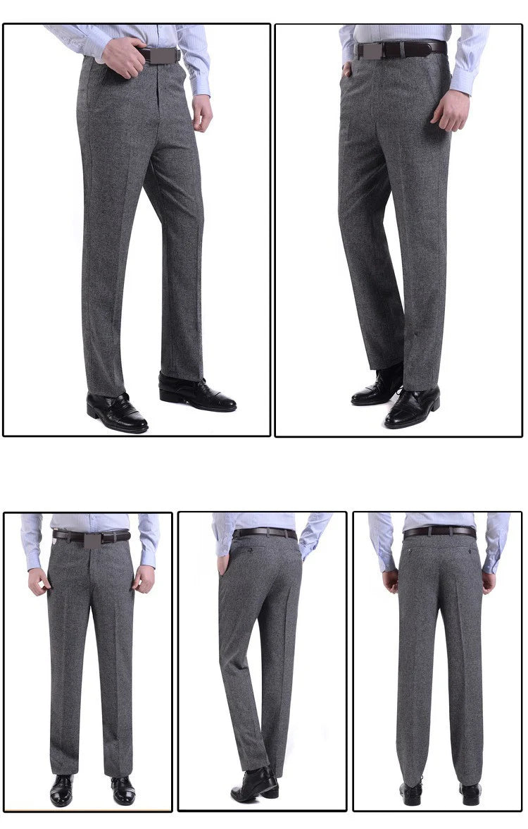 MRMT 2025 Brand Men's Trousers Middle-aged Men Trousers Casual Loose Thin Pants for Male Straight High Waist Man Trouser Pant.
