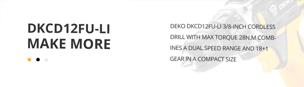 DEKO Akku-Bohrschrauber, 12 V, 16 V, 20 V, Mini-Wireless-Elektrowerkzeuge, DC-Lithium-Ionen-Akku, Elektroschrauber, Heim-DIY-Bohrmaschine