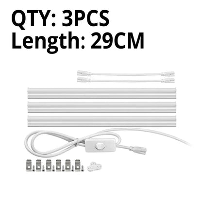 Led Tube Light With Switch Wire 110V 220V 6W Lighting T5 Bar Lamps 29cm For Living Room Bedroom Closet Kitchen Lamp.