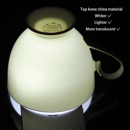 Grace Bone China Coffee Set White Gold Porcelain Tea Set Advanced Pot Cup Ceramic Mug Sugar Bowl Creamer Teapot Milk Jug Teaset.