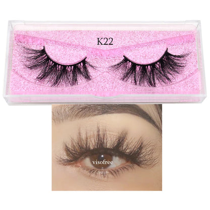 Mink Eyelashes Hand Made Crisscross False Eyelashes Cruelty Free Dramatic 3D Mink Lashes Long Lasting Faux Cils for Makeup Tools