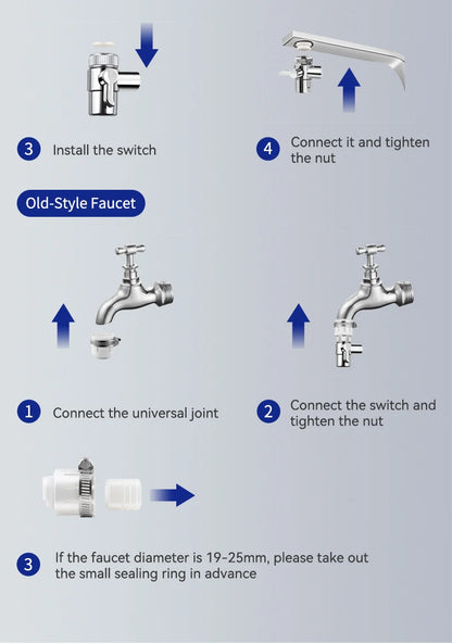 Wheelton Stainless Steel Kitchen Tap Filter Household Ceramic Water Purifier Faucet Water Filter  Activated Carbon Filtration.