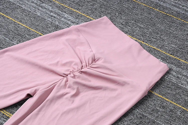 SOISOU Nylon Gym Yoga Pants Women Leggings For Fitness High Waist Long Pants Women Hip Push UP Tights Women Clothing 2 Types.