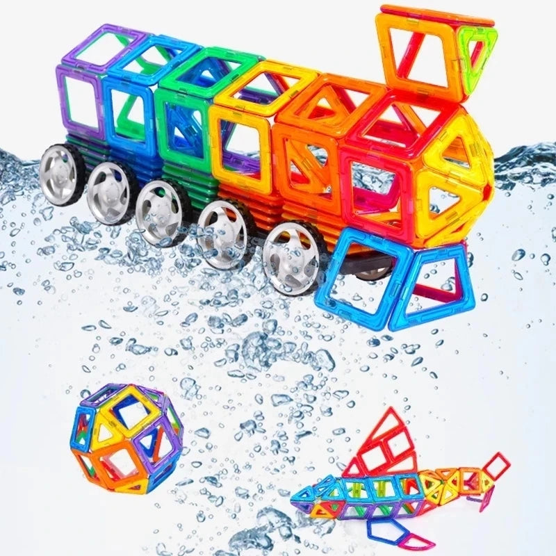 30-168PCS Medium Size Magnetic Building Blocks Magnet Designer Construction Set Montessori Educational Toys For Kids Gifts.