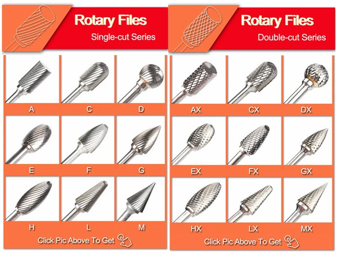 Versery AX Typ Kopf Hartmetall Legierung Dreh Datei Bohrer Fräsen Carving Bit Punkt Grat Stabschleifer Schleif Werkzeuge
