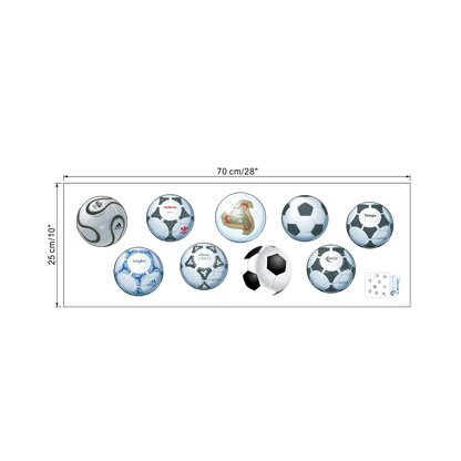 Creative Football PVC Wall Sticker Soccer Personalized Name Wall Decals For Kids Boys Room Mural Bedroom Decor Poster Art.