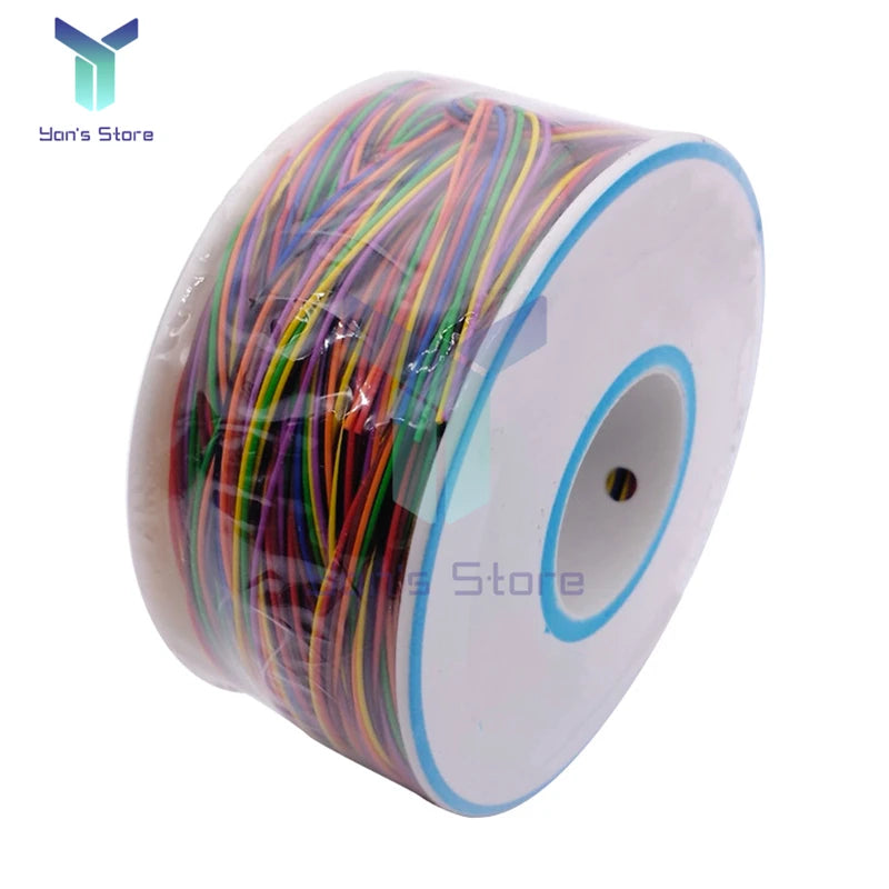 250M 30AWG Wire Cable 8 Color PCB Soldering Fly Iine 0.55mm Breadboard Jumper Colored Insulation Wrap Cable Tinned Pure Copper