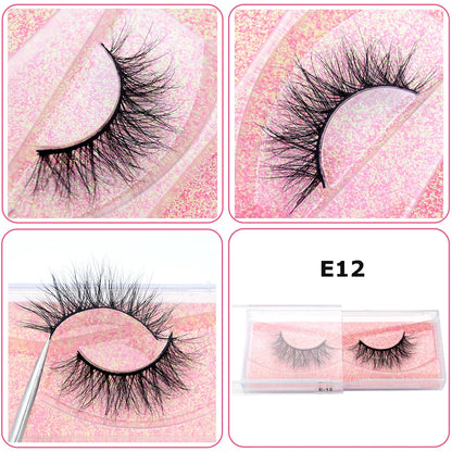 Mink Eyelashes Hand Made Crisscross False Eyelashes Cruelty Free Dramatic 3D Mink Lashes Long Lasting Faux Cils for Makeup Tools