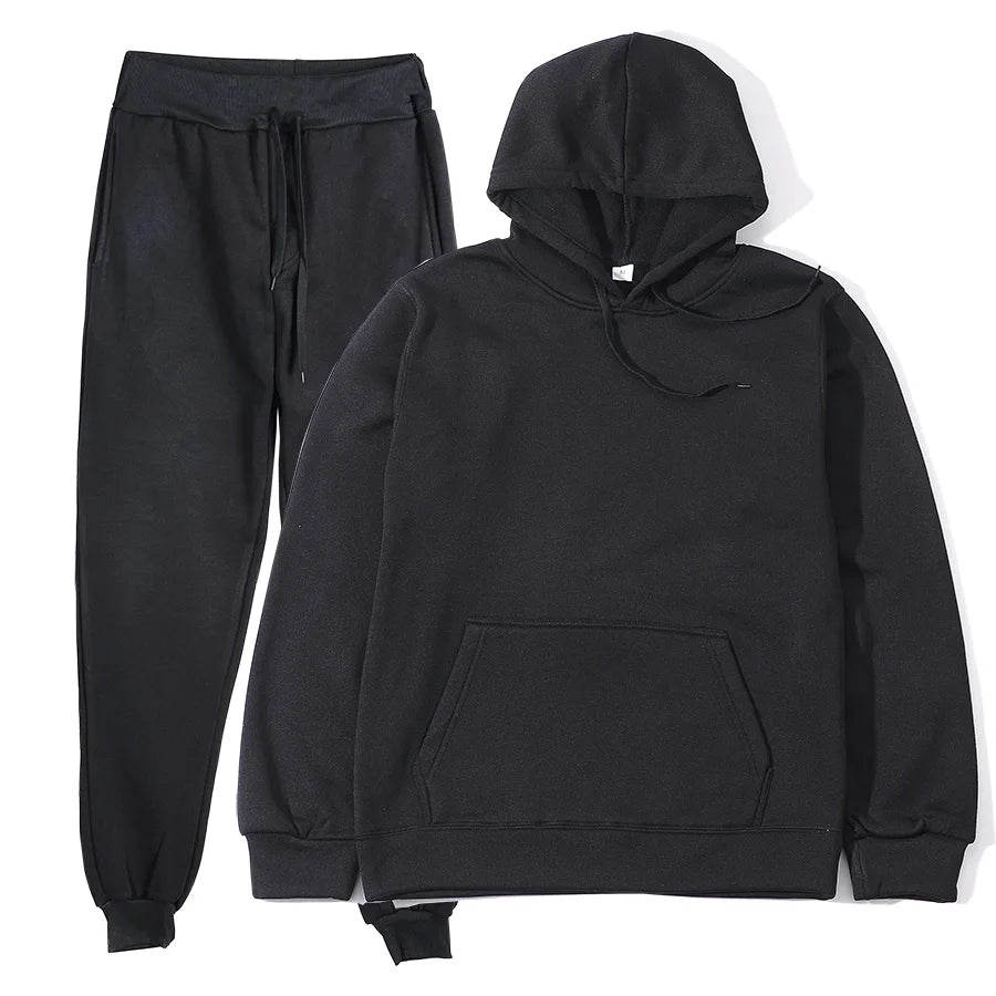 2022 new Womens Oversized Tracksuit Warm Fleece Suits Hoodies Tops Casual Sweatshirts Jogging Pant Outfits Sweatpants.