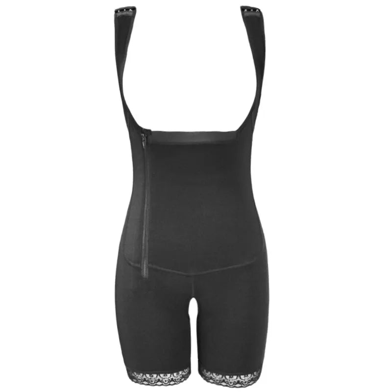Zip Waist Lace Slimming Shaper Corset Control Shapewear Butt Lifter Strap Body Shaper Underwear Bodysuit Women Plus Size S-6xl