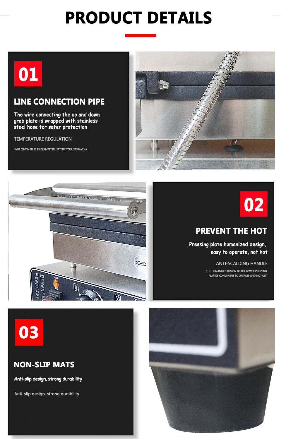 XEOLEO Electric Waffle Maker 850W Round Ball Waffle Machine 4cm Waffle Making Machines Non-stick takoyaki maker.