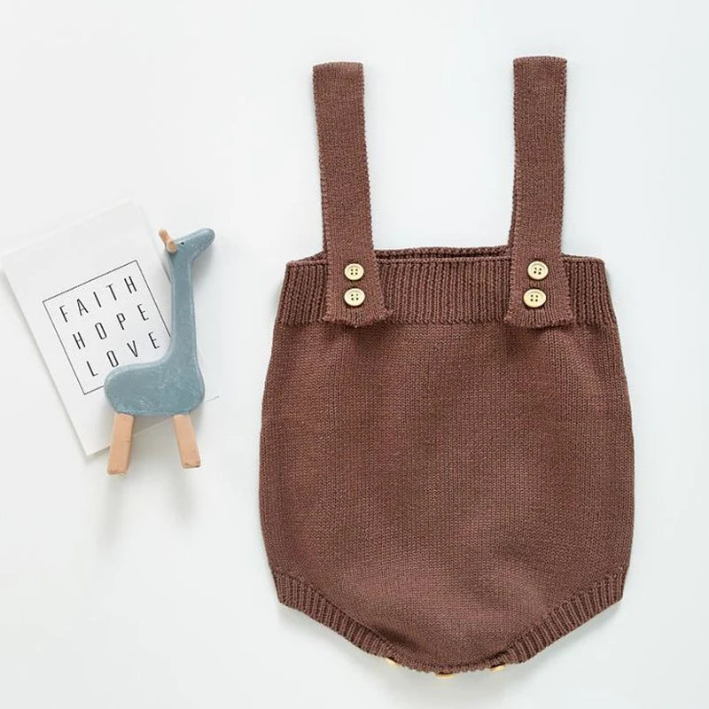 2022 Baby Strampler Sleeveless Herbst Kleinkind Mädchen Jungen Overall Gestrickte Solide Neugeborenen Kinder Kleidung Super Weiche Ein Stück Gesamt