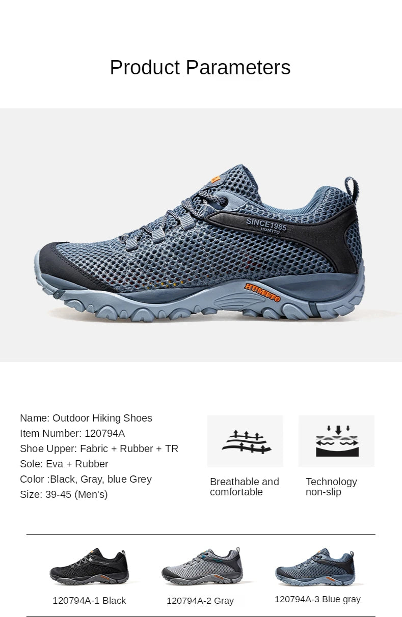 HUMTTO Sommer Wandern Turnschuhe Schuhe für Männer 2021 Atmungsaktive Outdoor Trekking Sport Herren Wasser Schuhe Klettern Walking Mann Schuhe.