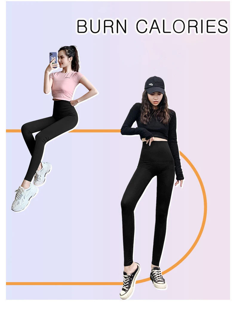 BIVIGAOS Micro Pressure Sharkskin Leggings Women Black Fitness Shaping Hip Lifting Leggings Skinny Slim Sport Workout Leggings.