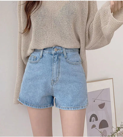 Shorts Women Summer Breathable XS-3XL Solid Simple All-match 3 Colors Girls Cute High Waist Fashion Ulzzang Streetwear Denim