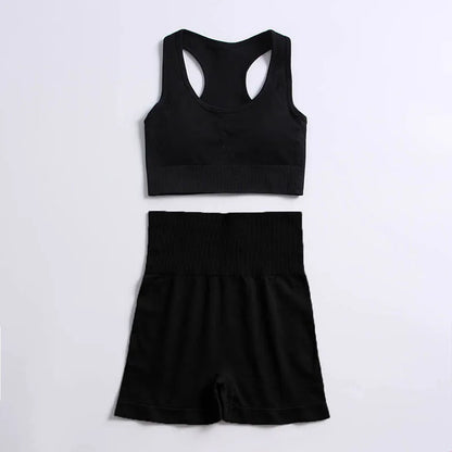 2pcs seamless hyperflex workout sport outfits for women sportswear athletic clothes gym Long Sleeve Crop Top High Waist Leggings