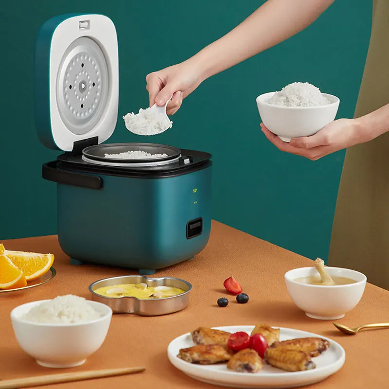 Mini Rice Cooker Automatic Household Kitchen Electric Cooking machine 1-2 People Food Warmer Steamer 1.2L Small Rice Cooker.
