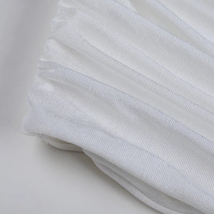 White Tank Top For Women Ruched One Shoulder Crop Top Female Elegant Summer Tops Holiday Beach Cami Top Y2K 2000s