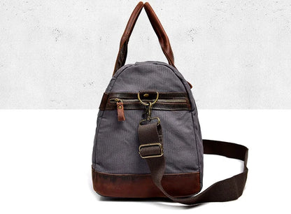 Wasserdichte gewachste Canvas Leder Herren Reisetasche Handgepäcktasche Handgepäck Große Tragetasche Vintage Herren Duffle Wochenendtasche große Übernachtung
