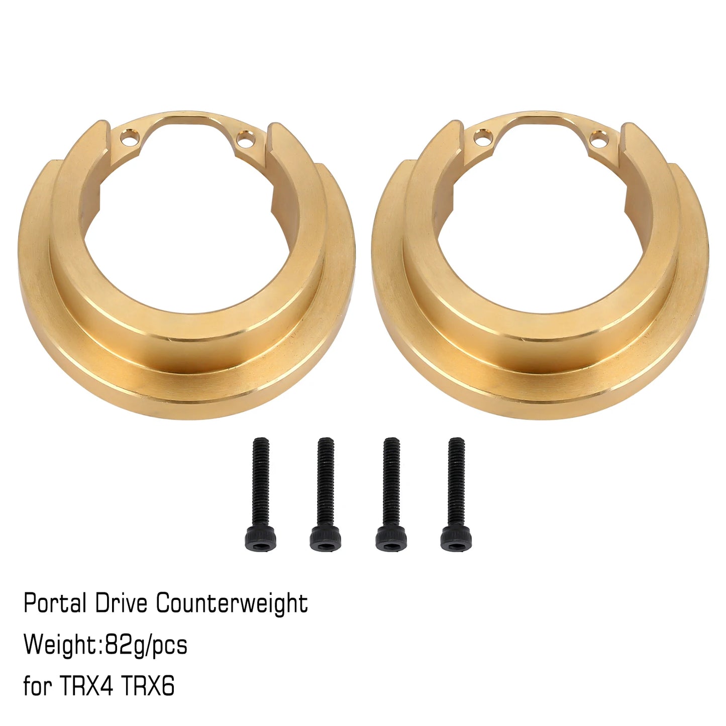 INJORA Heavy Brass Counterweight Portal Drive Housing Bumper Holder Axle Mount for RC Crawler TRX4 TRX-4 TRX6 Upgrade Parts