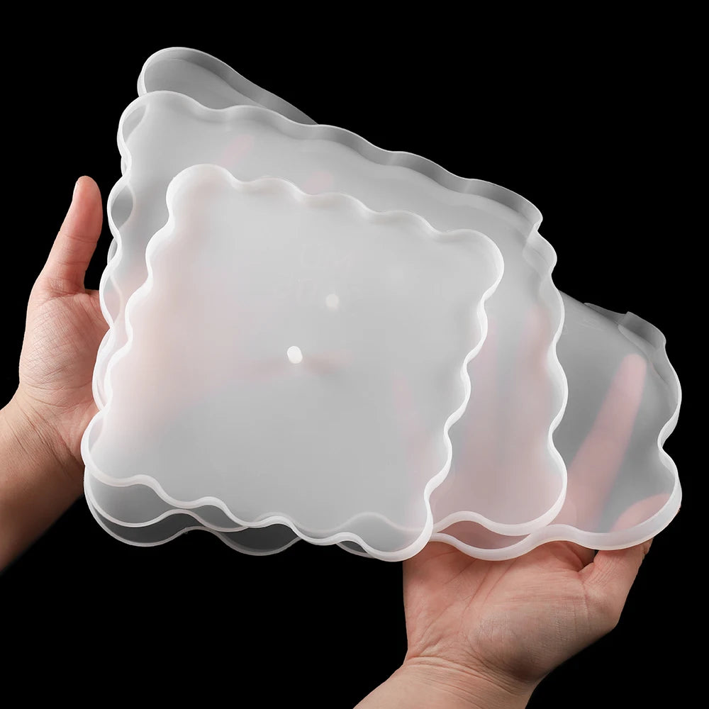Three-Layer Fruit Dish Epoxy Resin Mold Tea Tray Silicone Molds Storage Tray Mould For DIY UV Resin Coaster Accessories.