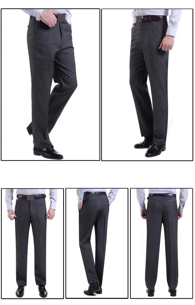 MRMT 2025 Brand Men's Trousers Middle-aged Men Trousers Casual Loose Thin Pants for Male Straight High Waist Man Trouser Pant.