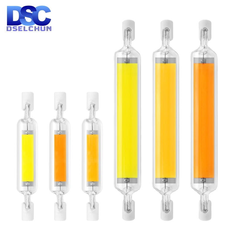 R7S LED 78mm 5W 8W R7S Spotlight 118mm 10W 20W 220V 230V 240V COB Lamp Bulb Glass Tube Replace 30W 50W 100W Halogen Lamp Light.