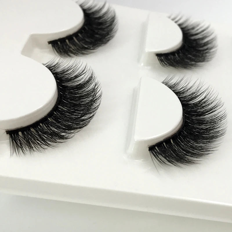 3 Pairs natural false eyelashes thick makeup real 3d mink lashes soft eyelash extension fake eye lashes long mink eyelashes 3d.