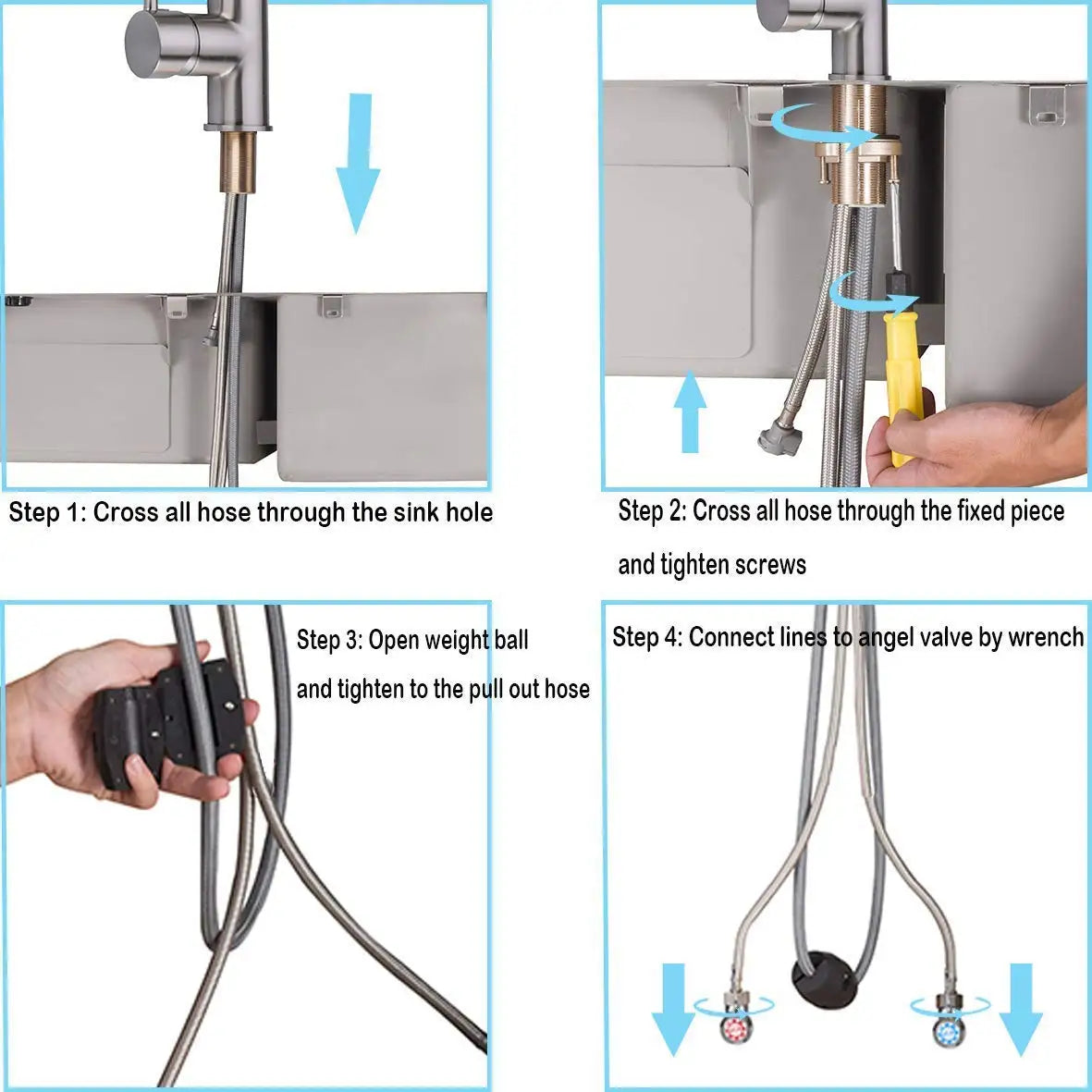 POIQIHY Antique Brass Kitchen Faucet Pull Out Bathroom Kitchen Mixers Single Handle Pull Down Cold Hot Water Tap Deck Mounted