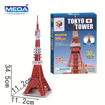 40 Style World Famous Architecture Building 3D Puzzle Model Construction 3D Jigsaw Puzzle Toys For Kids Christmas Gift