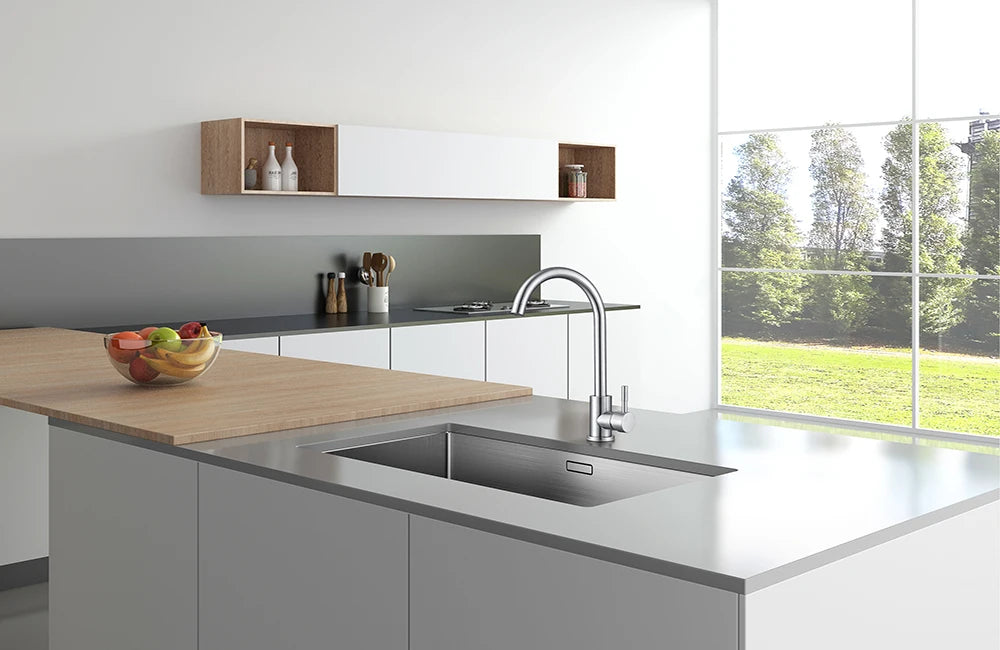 Black Kitchen Faucet Stainless Steel Kitchen Mixer Single Handle Single Hole Kitchen Faucet Brushed Nickle Mixer Sink Tap