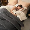 Wholesale 2 Ply Custom logo Throw Blankets Warm Thick Double Layer Flannel Sherpa Fleece Blanket for Winter.