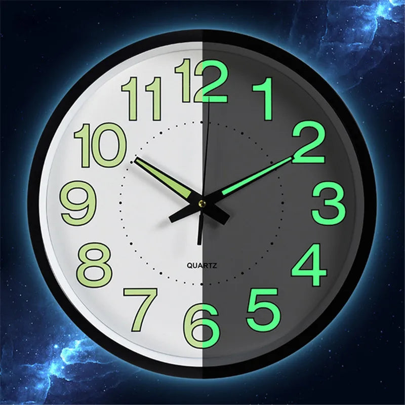 30cm Minimalistischen Wanduhr Moderne Design Glowing in the Dark Baby Zimmer Hängen Uhr Uhren Klok Nacht Wohnzimmer wohnkultur
