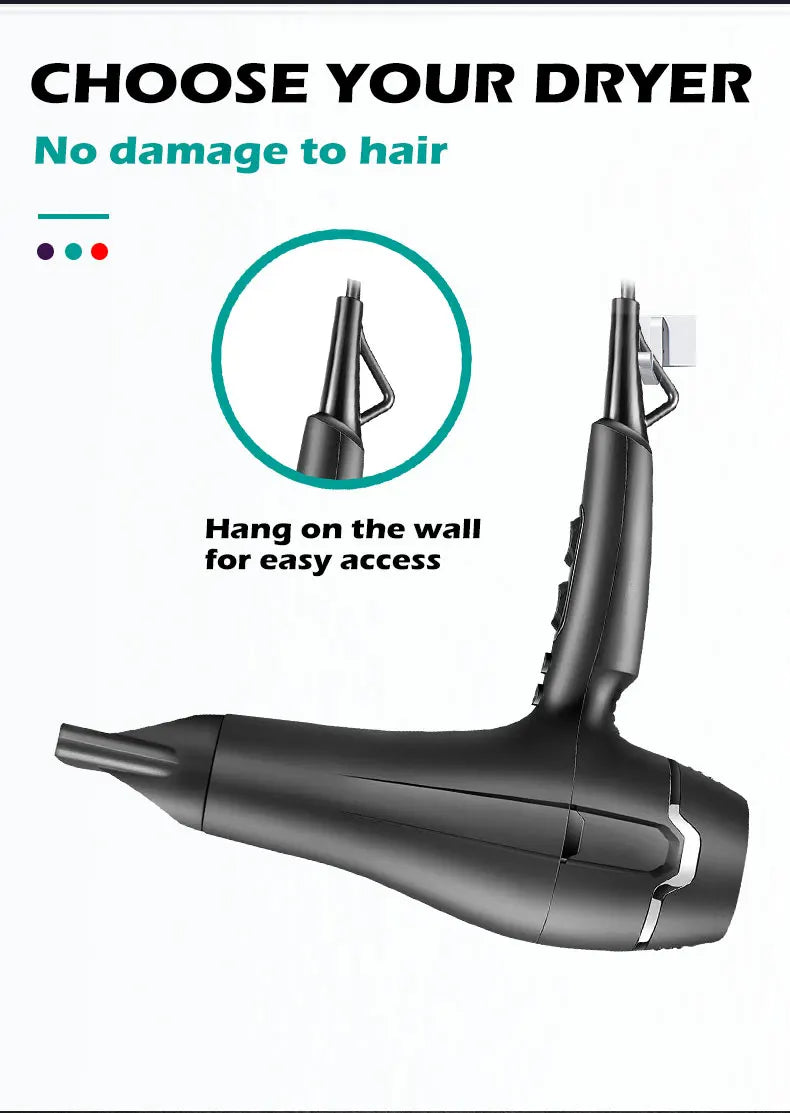 VGR professional multi gear adjustable hair dryer hair salon household high-power distributed air nozzle cold hair dryer V-450.