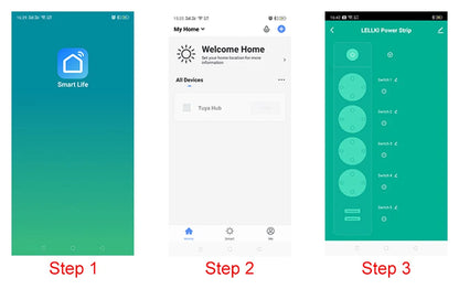 LELLKI Zigbee Power Streifen Tuya Smart Life Schalter Stecker Steckdose Zigbee2mqtt Verlängerungskabel 1,8 Mit Alexa SmartThings.