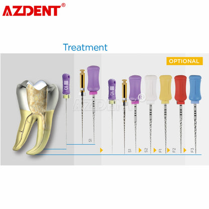 6pcs/Box AZDENT Dental Endodontics NiTi Hand Use Super Rotary File SX-F3 25mm Dental Root Canal File.