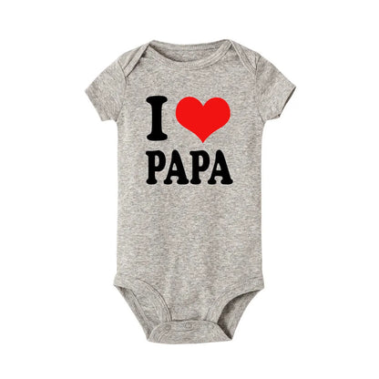 Ich und Mama Love You Daddy Baby Jungen Mädchen Overall Neugeborenes Baby Kleinkind Kleidung Kurzarm Body Valentinstag Geschenke